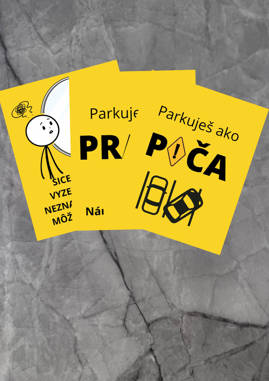 Balíček parkovacích samolepiek