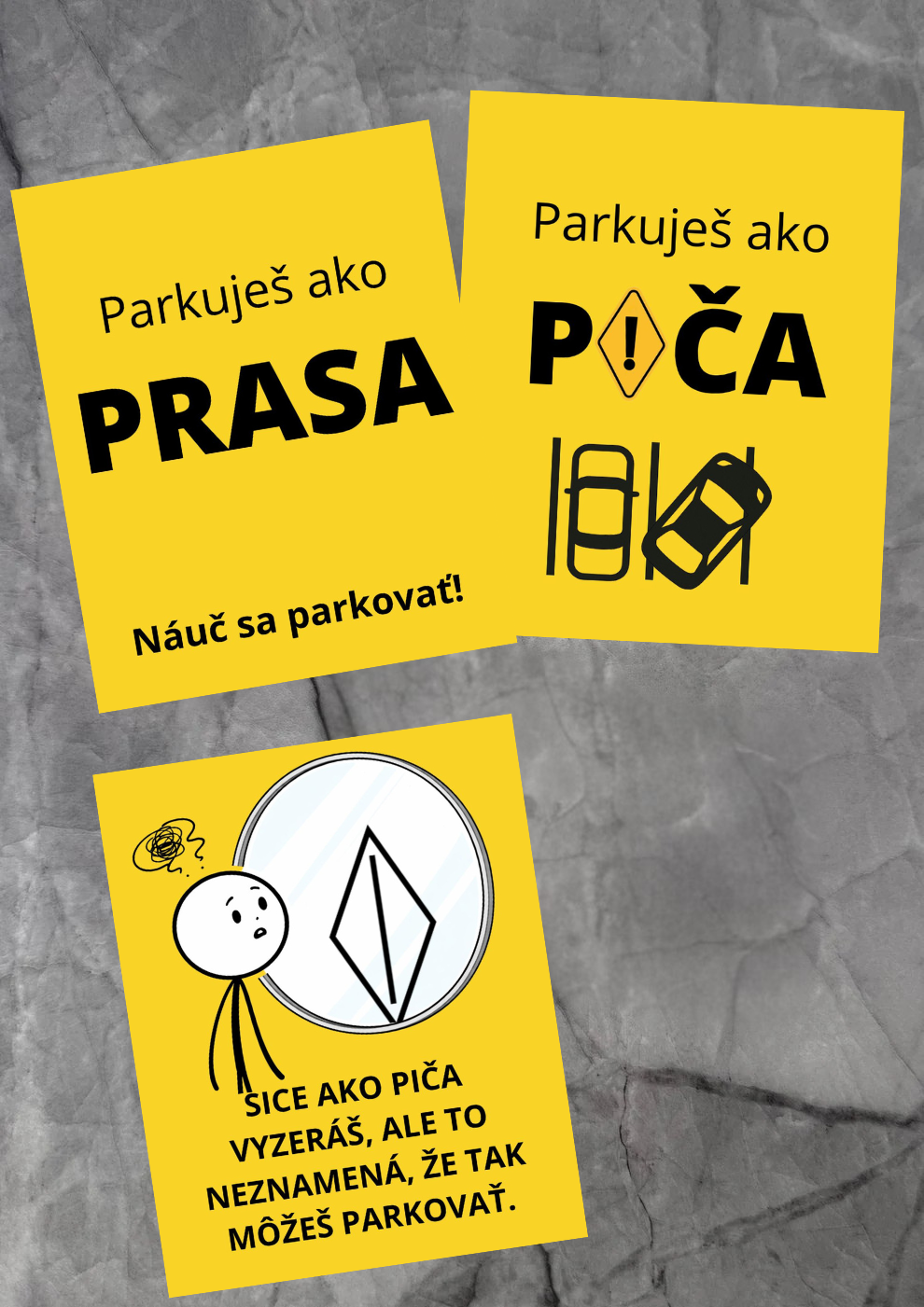 Balíček parkovacích samolepiek
