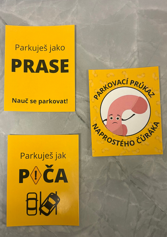 Balíček parkovacích samolepek