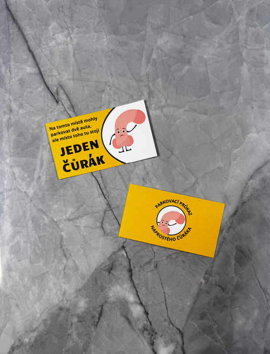 Parkovací kartička pánského přirození