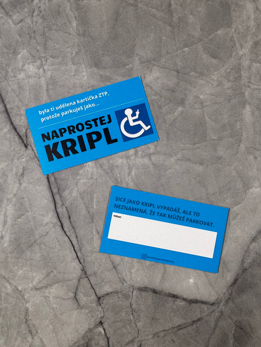 Parkovací průkaz Naprostého Kripla